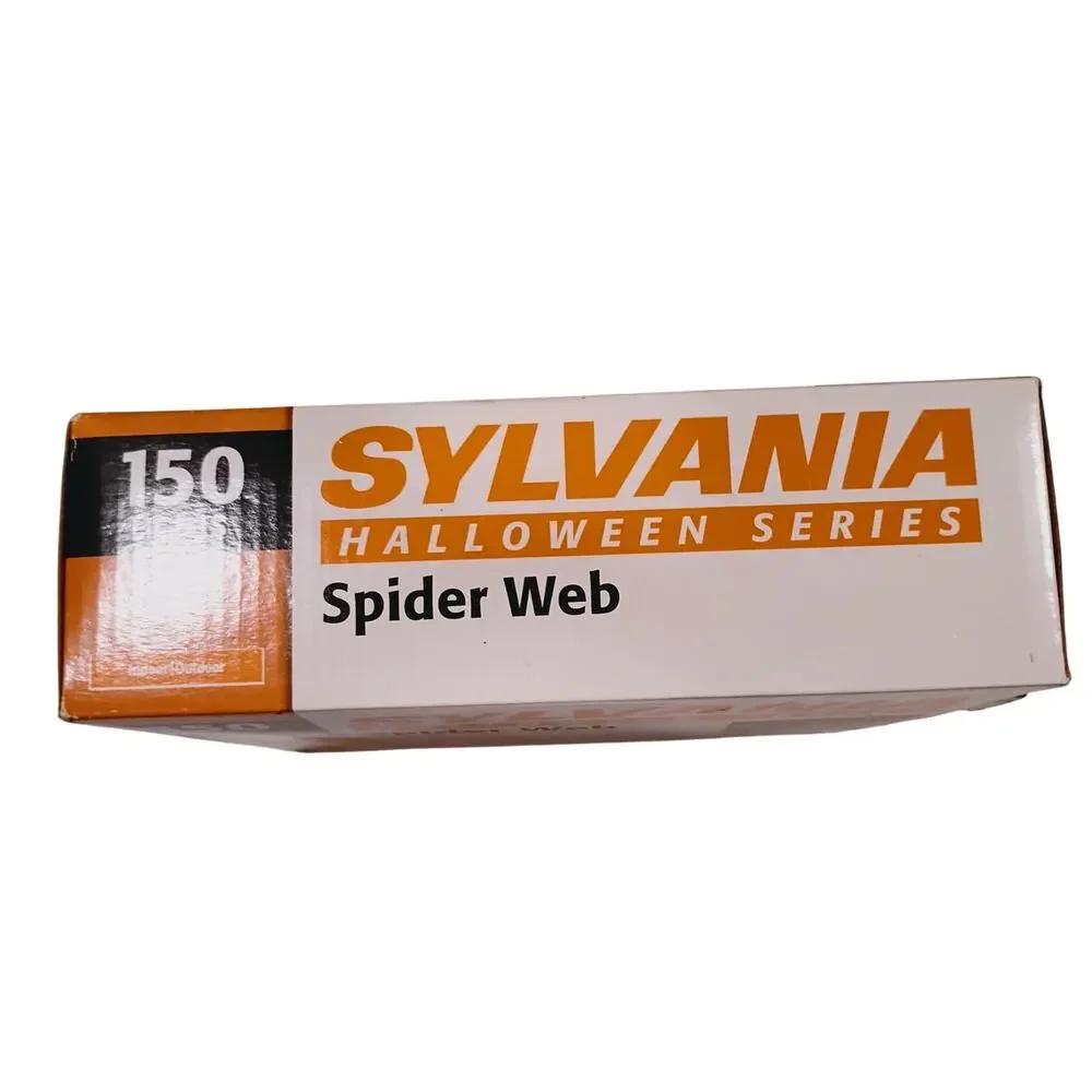 Sylvania Halloween Series 4' Spider Web Indoor Outdoor 150 String Lights NIB